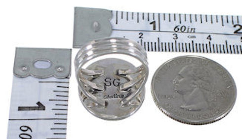 Silver Mojave Turquoise Multicolor Ring Size 6-3/4 Jewelry NS43874